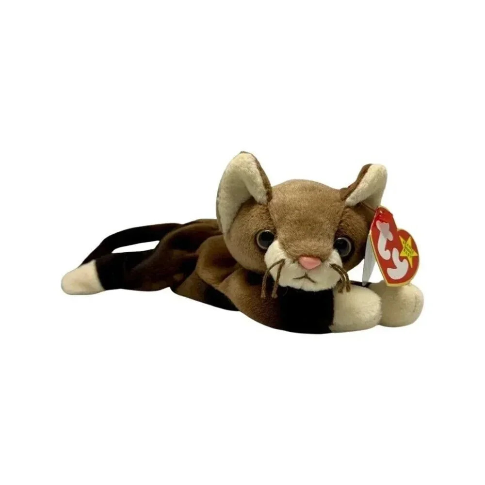 Ty Beanie Baby POUNCE the Cat 1997 with Tag Errors - RARE & RETIRED!